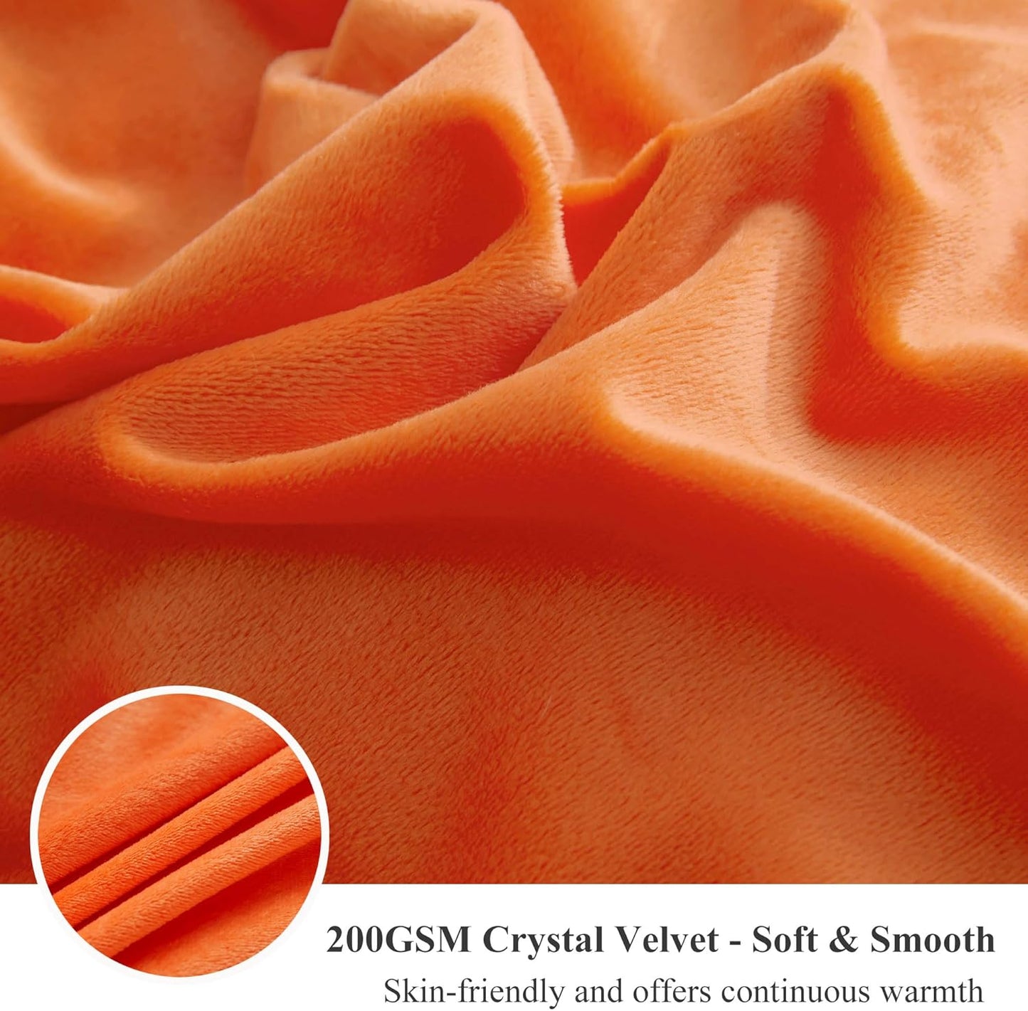 XeGe Luxury Faux Fur Bed Blanket, Orange Soft 60x90 Fluffy Throw, Shaggy Plush Decorative Blanket, Cute Furry Fuzzy Bed Throw for Bedroom Living Room Sofa, Orange, 60x90