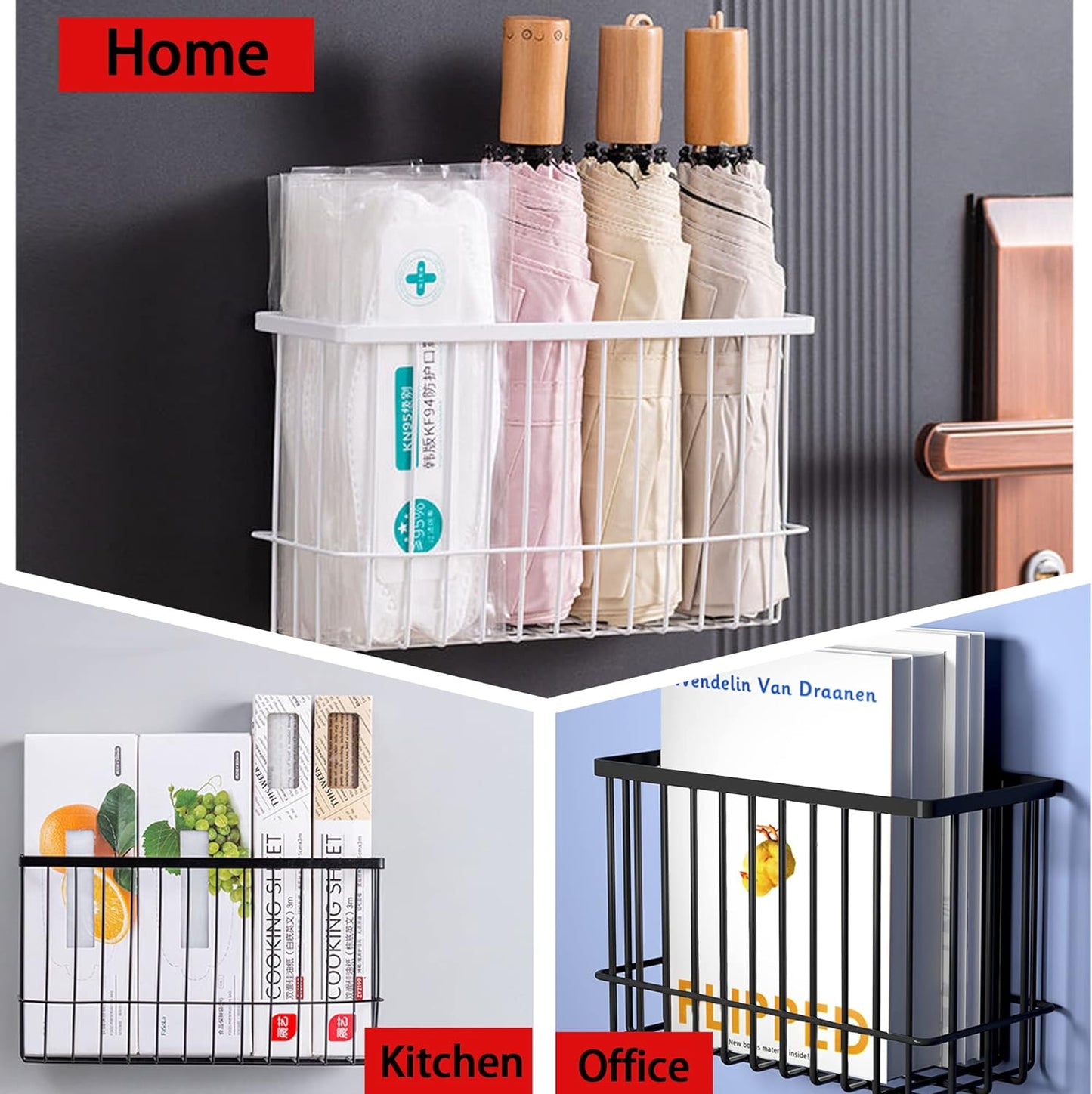 Magnetic Basket Fridge Lint Bin Dryer Ball Holder Laundry Room Organization Home Storage for Class Office School