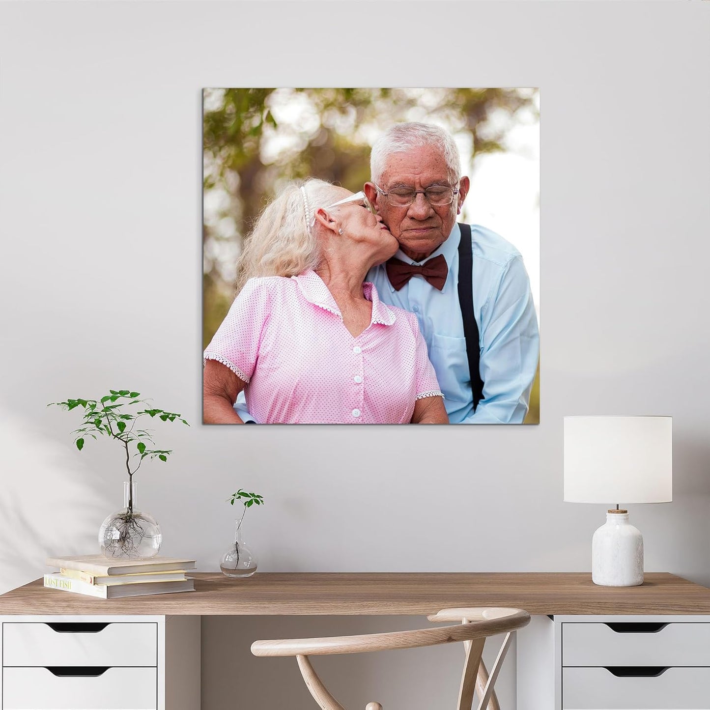 Tapuayts Personalized Custom Canvas Poster: Upload Your Image/Photo for Custom Photo-to-Poster Printing, Quality Wall Art Print (8" X 8")