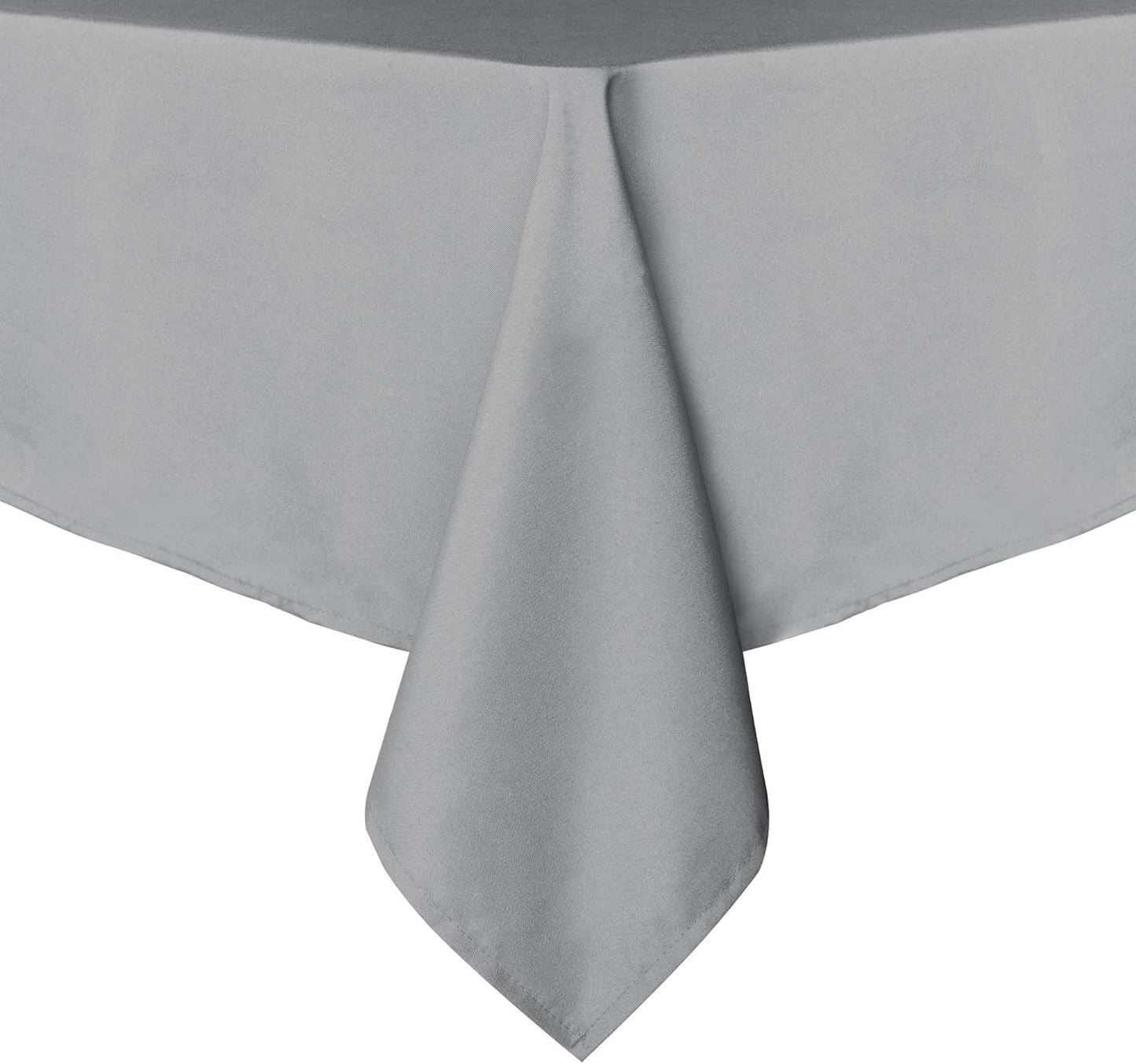 sancua Square Tablecloth - 70 x 70 Inch - Stain and Wrinkle Resistant Washable Polyester Table Cloth, Decorative Fabric Table Cover for Dining Tables, Buffet Parties and Camping, Silver Grey