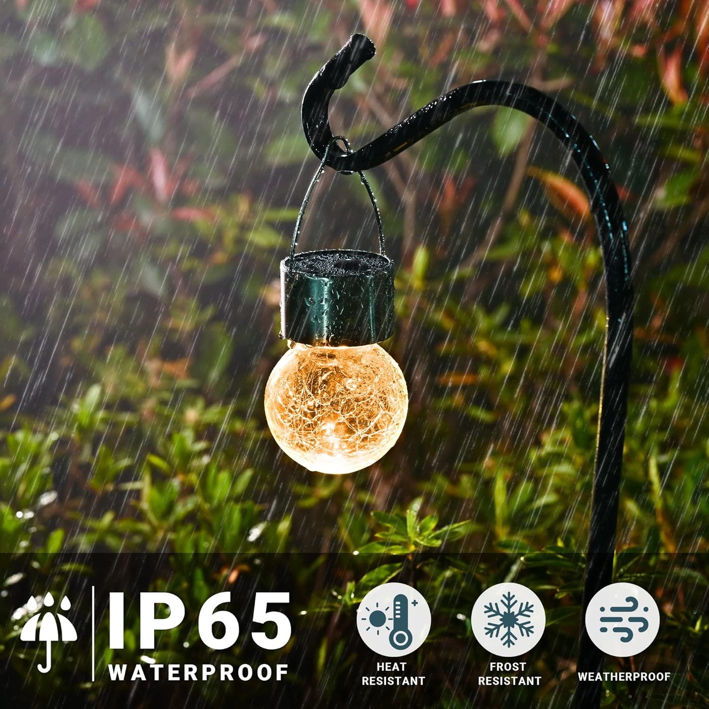 SOLPEX 12 Pack Solar Outdoor Lights Decorative, Hanging Solar Light Outdoor Solar Powered Waterproof Lights, Hanging Globe Light for Garden, Yard, Patio, Lawn, Flower Bed(Color Changing)