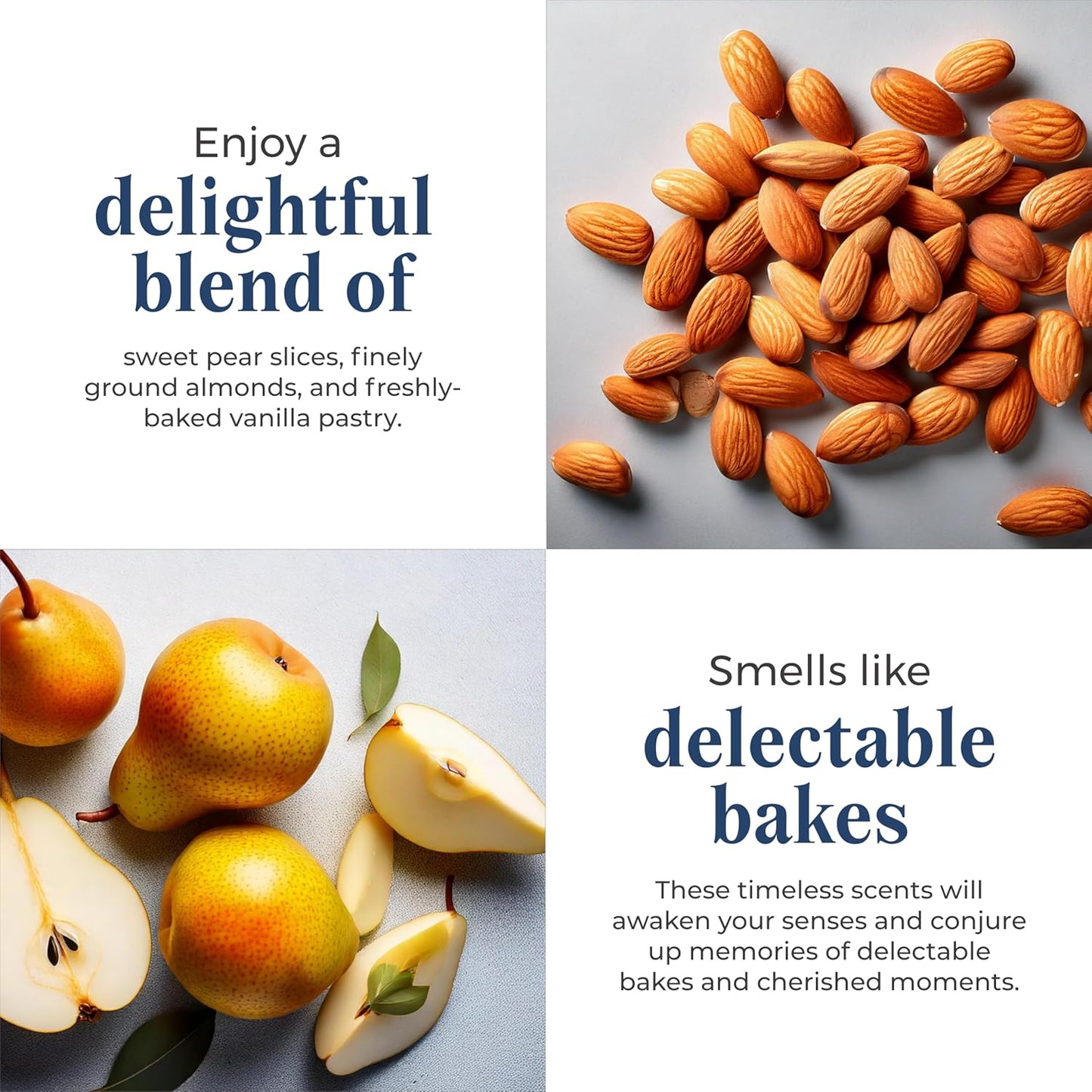 PartyLite 3-Wick Jar Candle, Highly Fragranced Clean Burning Glass Candle, 25-45 Hours Burn Time (Almond Pear Tart)