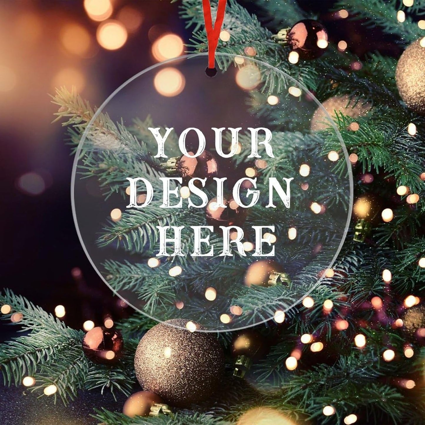 Personalized Christmas Ornaments - Custom Picture & Text Ornaments for Christmas 2024, Baby's 1st Christmas Ornament with Picture for Xmas Tree Custom Gifts for Family, Mom, Dad, Friend (Acrylic)