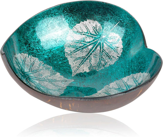 Coconut Bowls Decorative Candy Dish - Heart Acai Bowl, Natural Wooden Candy Dish, Key Bowl Holder for Entryway Table, Yogurt Smoothie Nuts Dessert Container, Rice Fruits Dry Snack Storage Shell Bowls