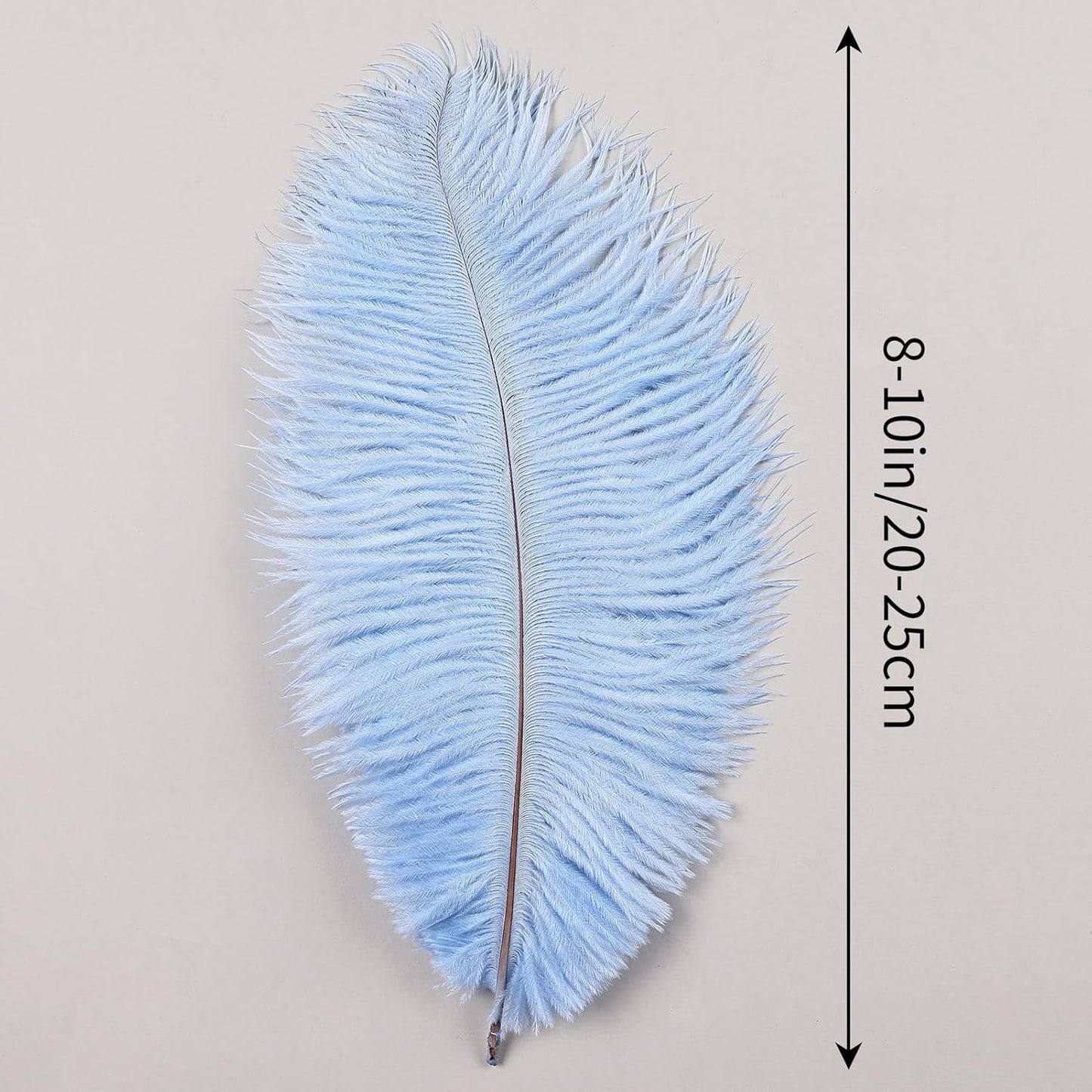 THARAHT Light Purple Ostrich Feathers 12pcs Natural Bulk 8-10Inch 20cm-25cm for Crafts Wedding Party Centerpieces Easter Gatsbi and Home Decoration Feathers