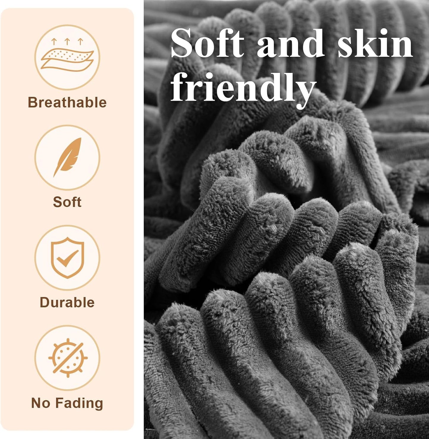 Premium Beige Bean Bag Chair for Adults with Armrest- Ultra Plush Memory Foam Lounge Sofa & Comfy Reading Nook Chair for Bedroom, Living Room & Dorm (Gray, 4FT)