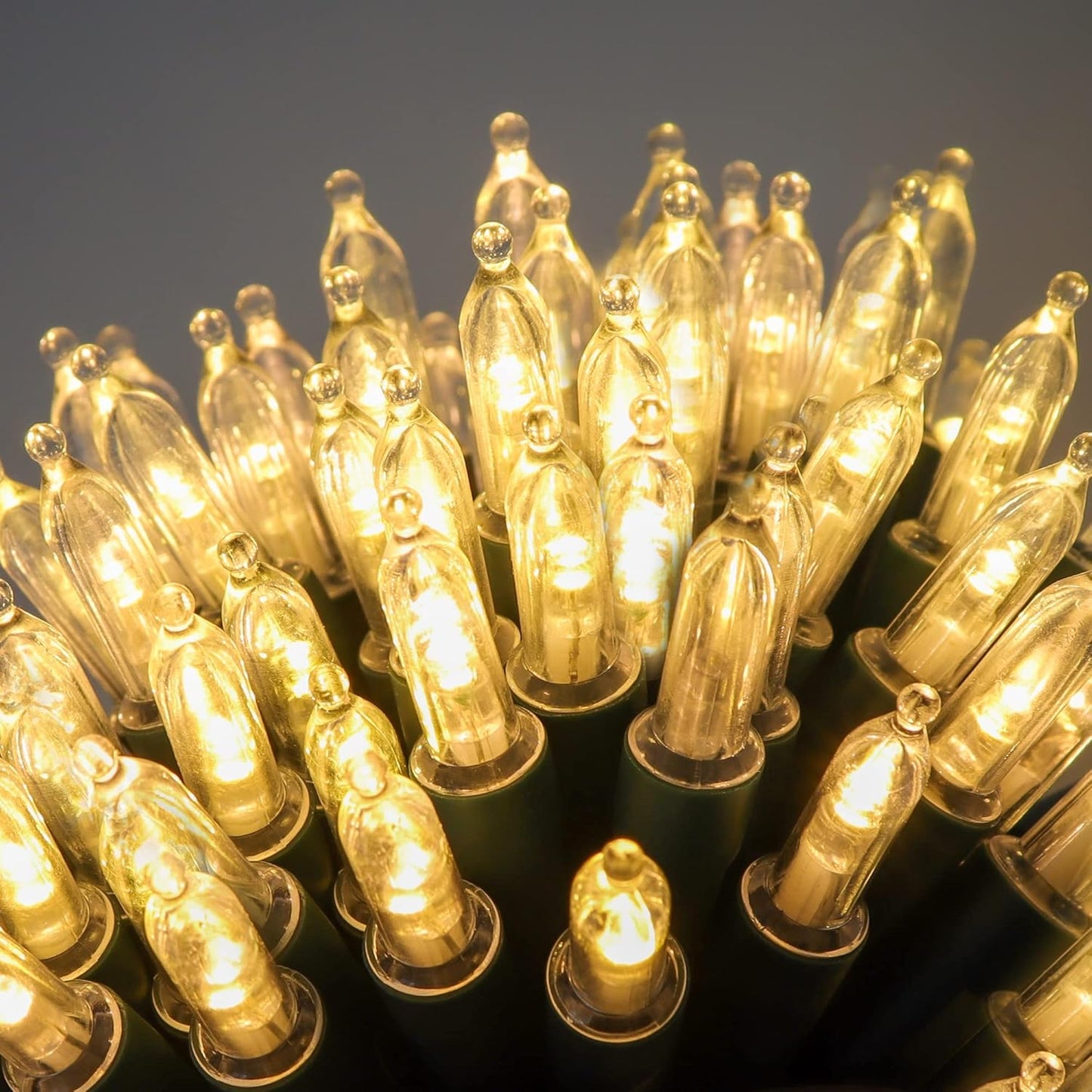 WATERGLIDE 50 LED Outdoor Christmas Lights, 16 FT Battery Operated Mini String Lights with 8 Modes & Timer, Xmas Tree Lights Waterproof for Patio Garden Party Wedding Holiday Decor, Warm White