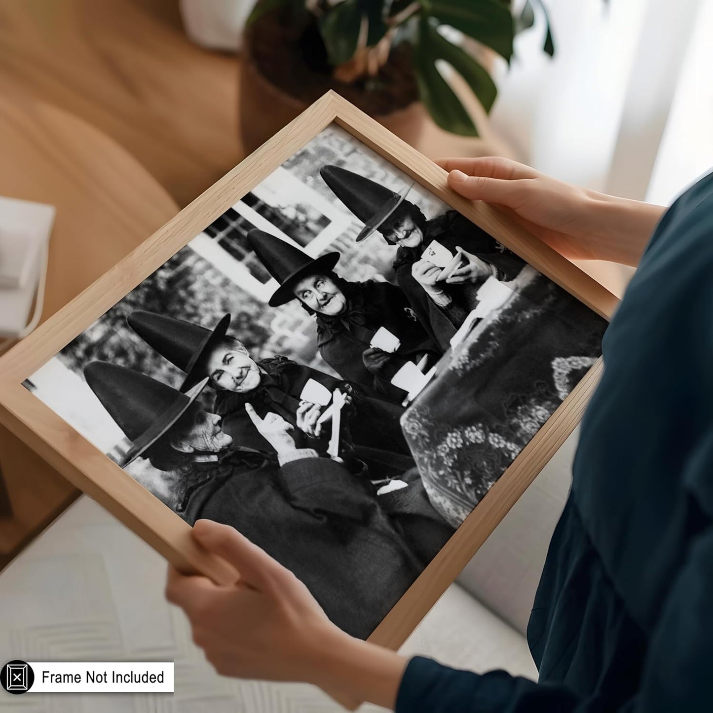 Poster Master Vintage Witches Tea Party Poster - Retro Witchcraft Print - Halloween Art - Gift for Men & Women - Funny Gothic Decor for Living Room, Bedroom, Kitchen or Dorm - 8x10 UNFRAMED Wall Art