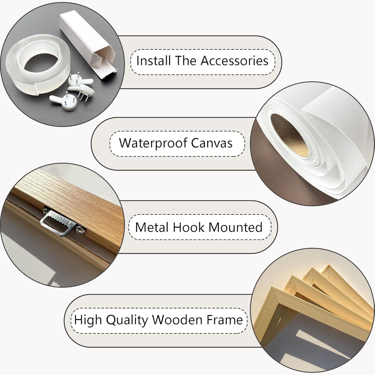 HGUAOA Vintage Framed Floral Landscape Wall Art for Living Room - Large Nature Artwork Above Bed Wall Decor - Farmhouse Mountain Pictures for Bedroom Wall Decor 20×40IN