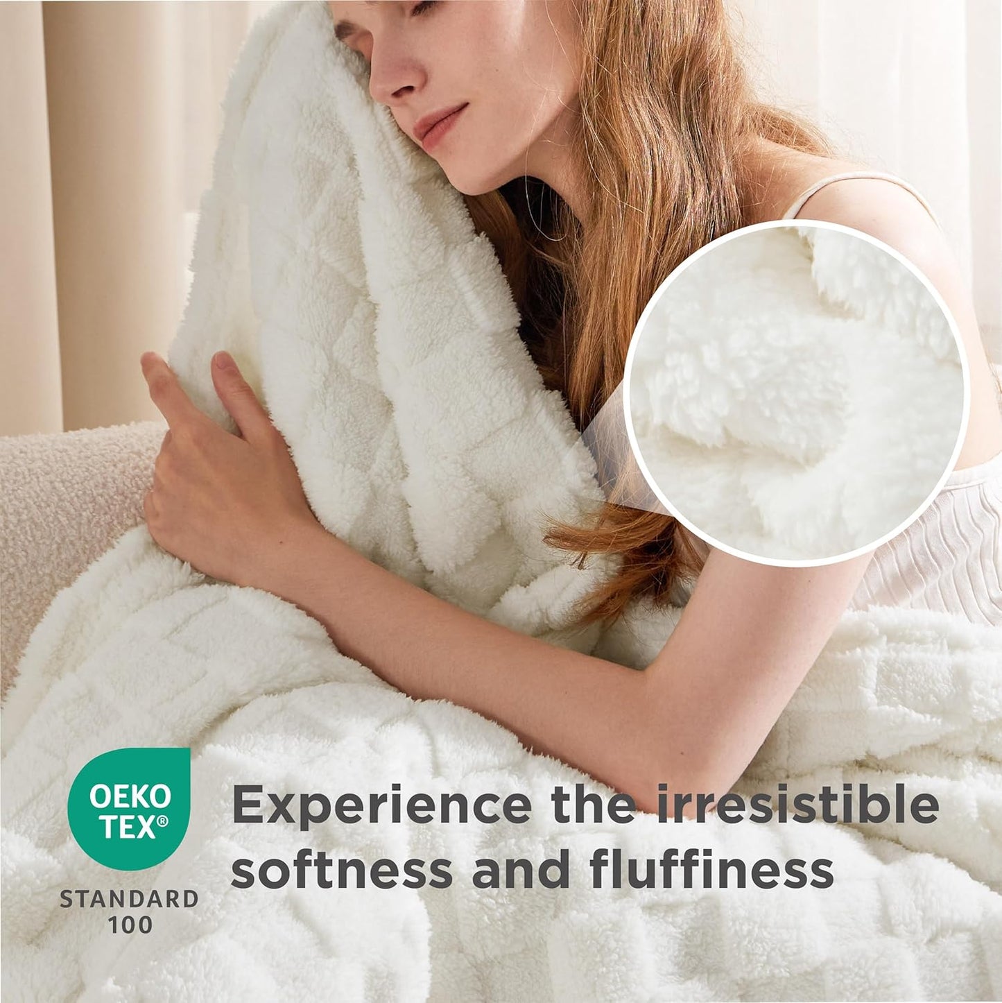 Bedsure GentleSoft Full Size Blankets for Bed White - Super Soft Cozy Fleece Blanket for Women Men Girls, Large Fuzzy Throws for Bedroom Decor, 84x90 Inches