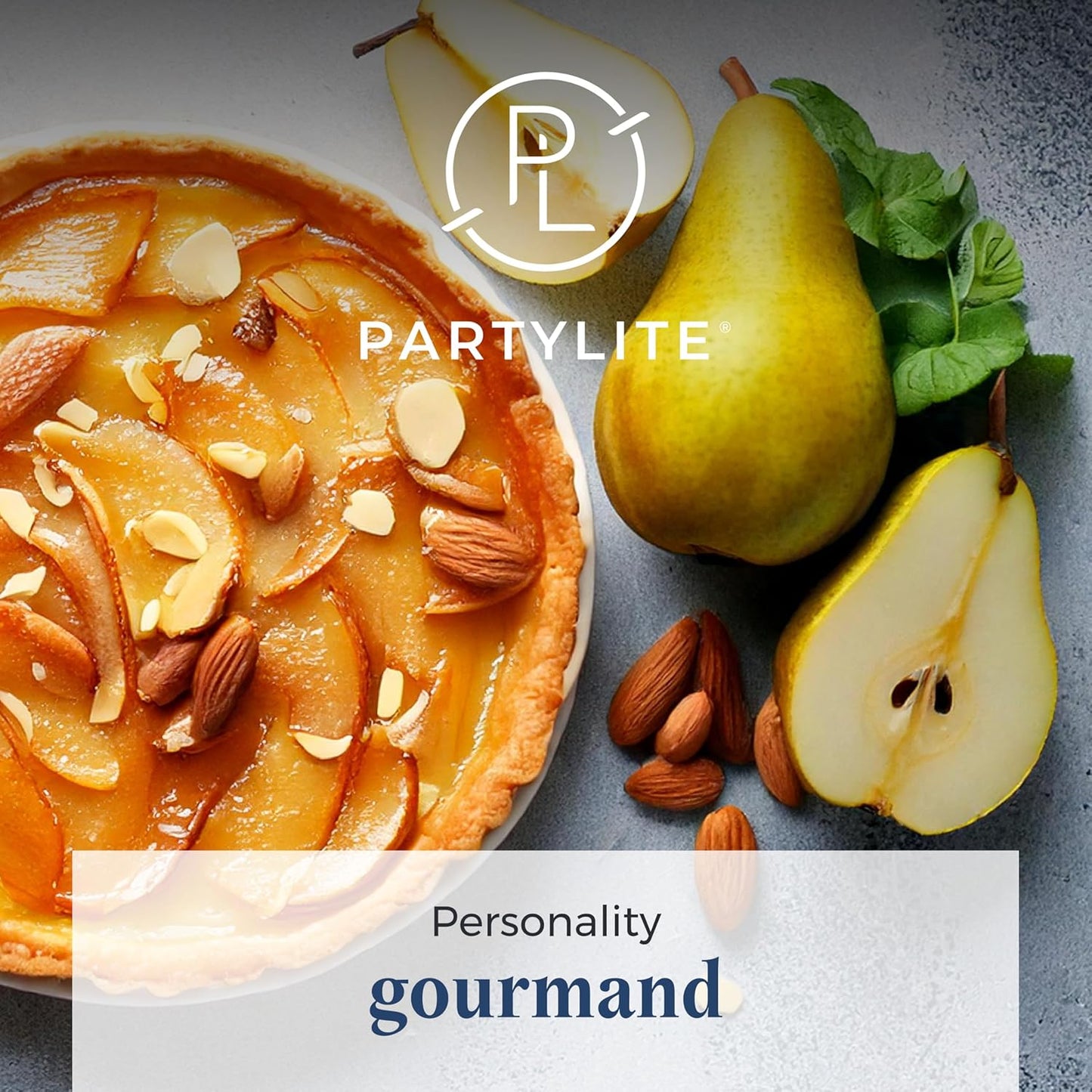 PartyLite 3-Wick Jar Candle, Highly Fragranced Clean Burning Glass Candle, 25-45 Hours Burn Time (Almond Pear Tart)