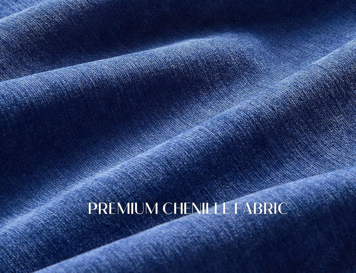 110" Cloud Sectional Couches for Living Room, Boneless L-Shape Couch with Ottoman, 3 Seater Modular Sectional Sofa, Blue