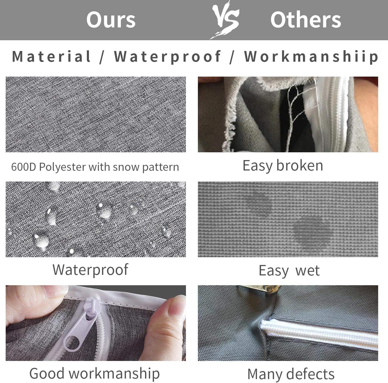 KEEPJOY Hanging Laundry Hamper Bag with Free Adjustable Stainless Steel Door 2 PCs Suction Cup Hooks, Best Choice for Holding Dirty Clothes and Saving Space, Grey