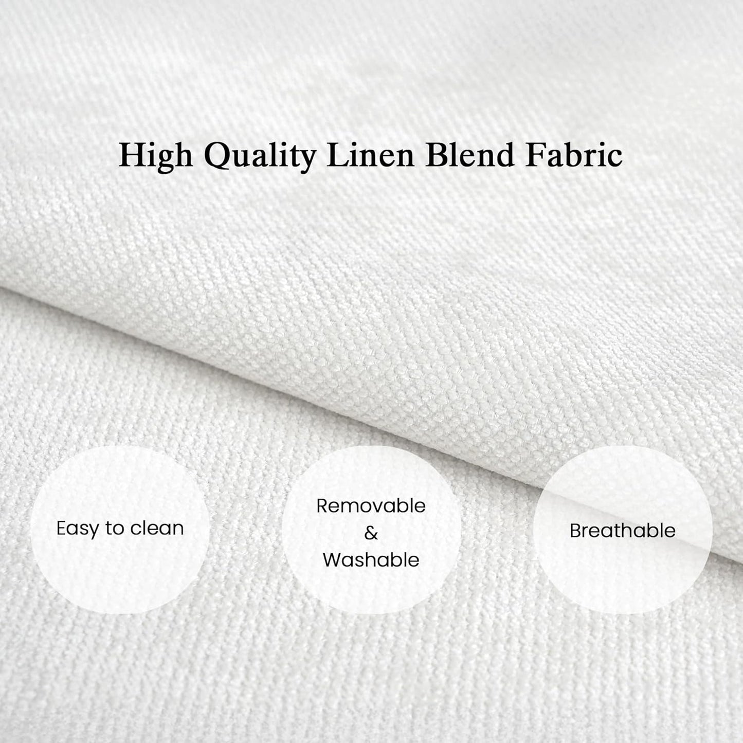 JACH U-Shaped Sectional Couches for Living Room, Cloud Sectional Couch with Deep Seat, 155.9" Modular Sofa with Chaise, Covers Removeable & Washable, Sofas Furniture for Living Room, White