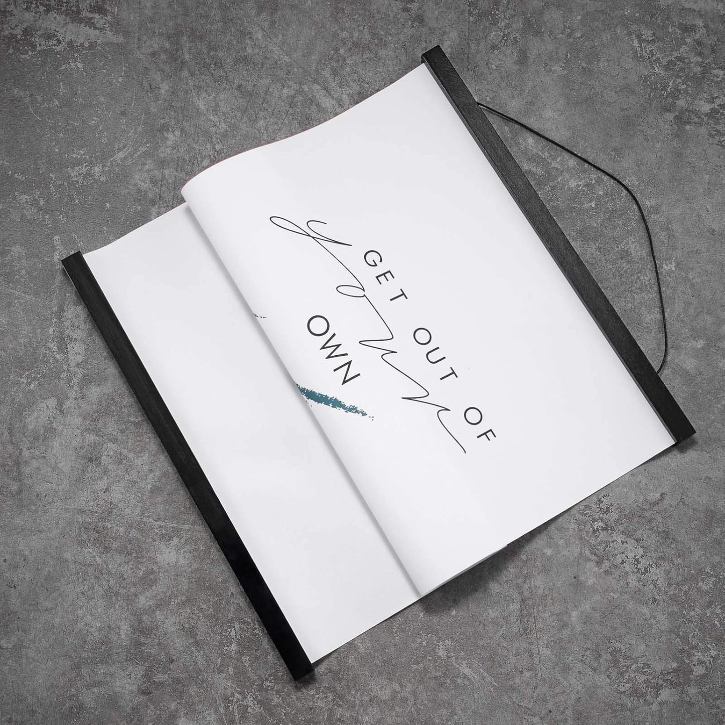 FALAMON Magnetic Poster Hanger Frame, 12x16 12x18 12x24 Teak Wood Magnet Poster Frame for Posters, Prints, Photos, Pictures, Maps, Scrolls, and Canvas Artwork(Black, 12")