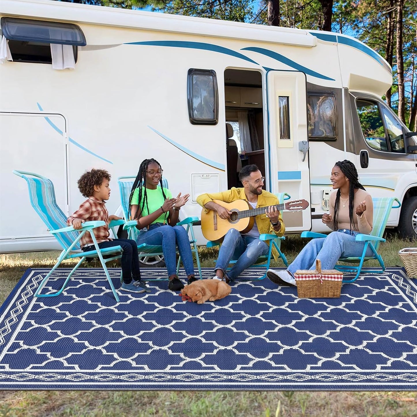 GAOMON Outdoor Rug for Patio Reversible Plastic Camping Rugs
