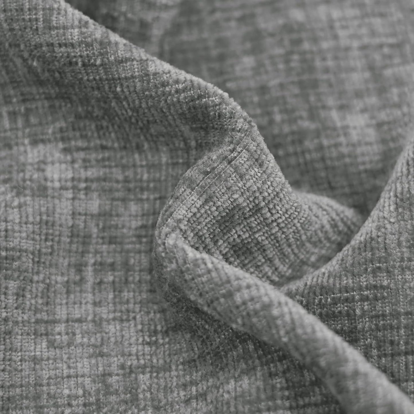 CaliTime Throw Pillow Covers Decorative 16 X 16 Inches Pack of 2 Cozy Chenille Cushion Cases for Couch Sofa Bed Living Room Home Medium Grey