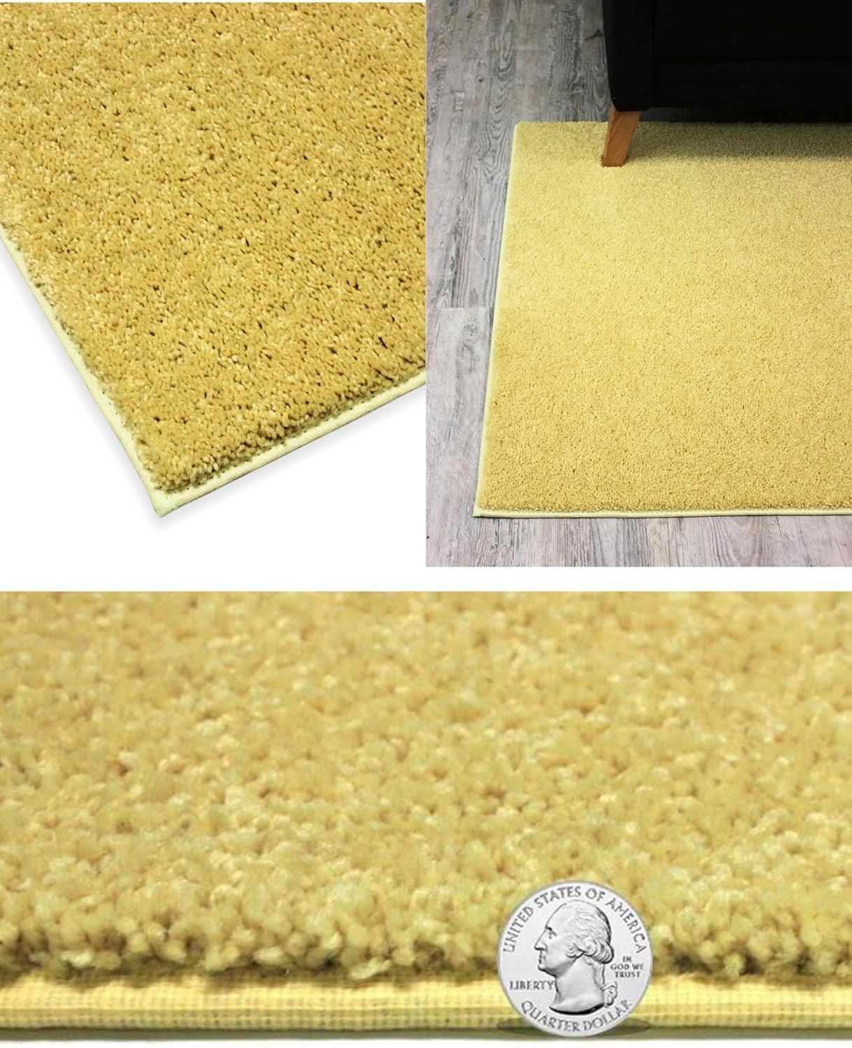 KOECKRITZ Soft and Colorful Kids Classroom Area Rugs (Passes Flammability Pill Test) Many Sizes and Bright Colors to Select from (7' x 7', Lemon)