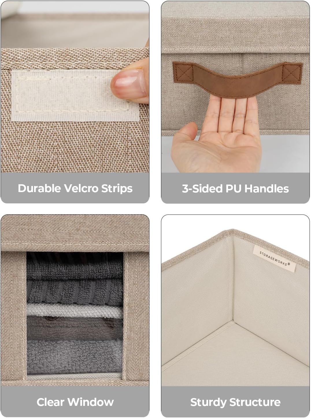 StorageWorks 2-Pack Large Under Bed Storage Bins with Lids, Underbed Storage Containers with Handles and Label Holder, Closet Organizer for Clothes, Blankets, Sweater