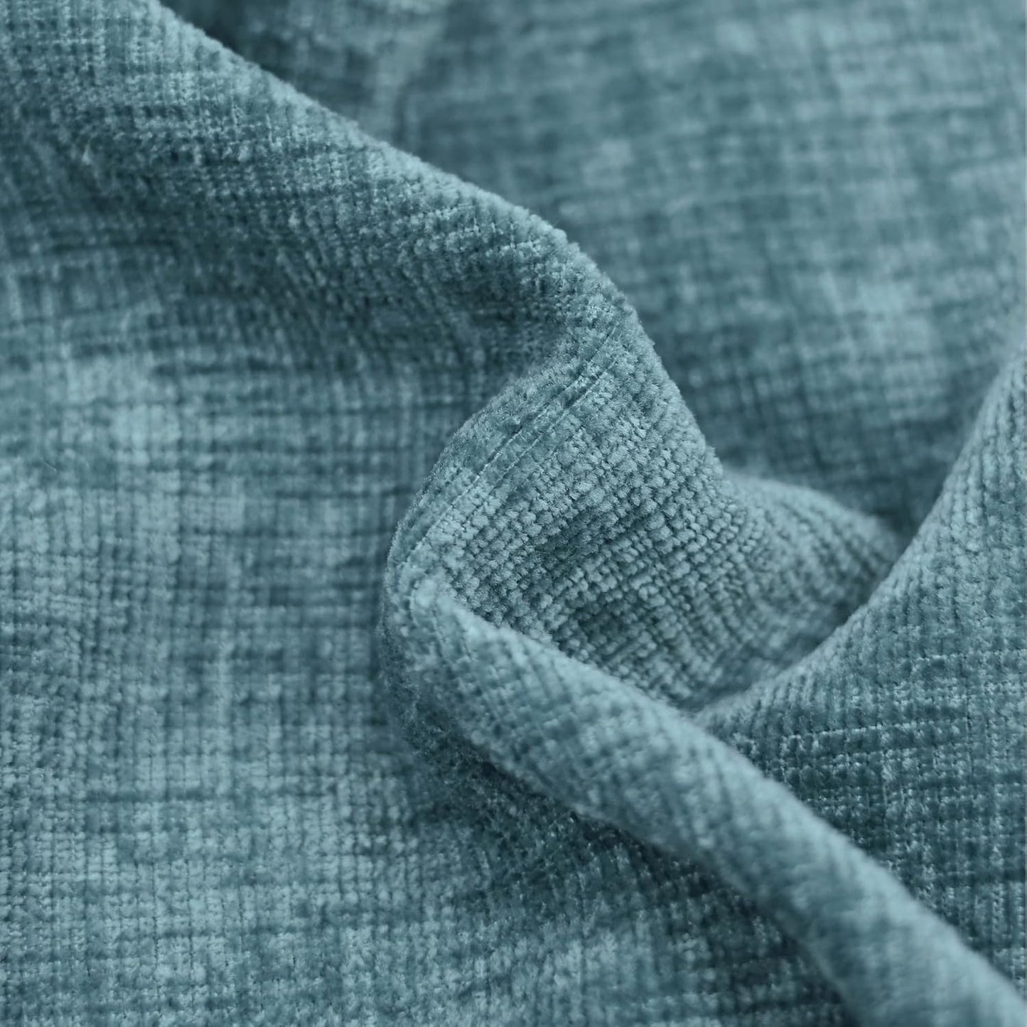 CaliTime Throw Pillow Covers Decorative 26 X 26 Inches Pack of 2 Cozy Chenille Cushion Cases for Couch Sofa Bed Living Room Home Smoke Blue