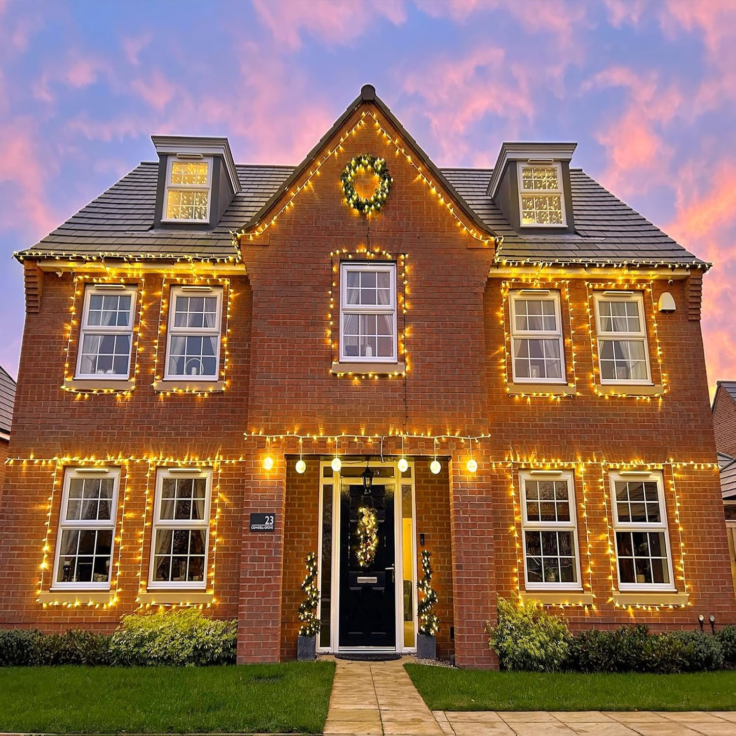 40ft 120 LED Christmas Lights Outdoor, Warm White Christmas String Lights Indoor 8 Modes Clear Wire, Connectable Twinkle Fairy Lights Plug in for Bedroom Wedding Tree Christmas Decorations