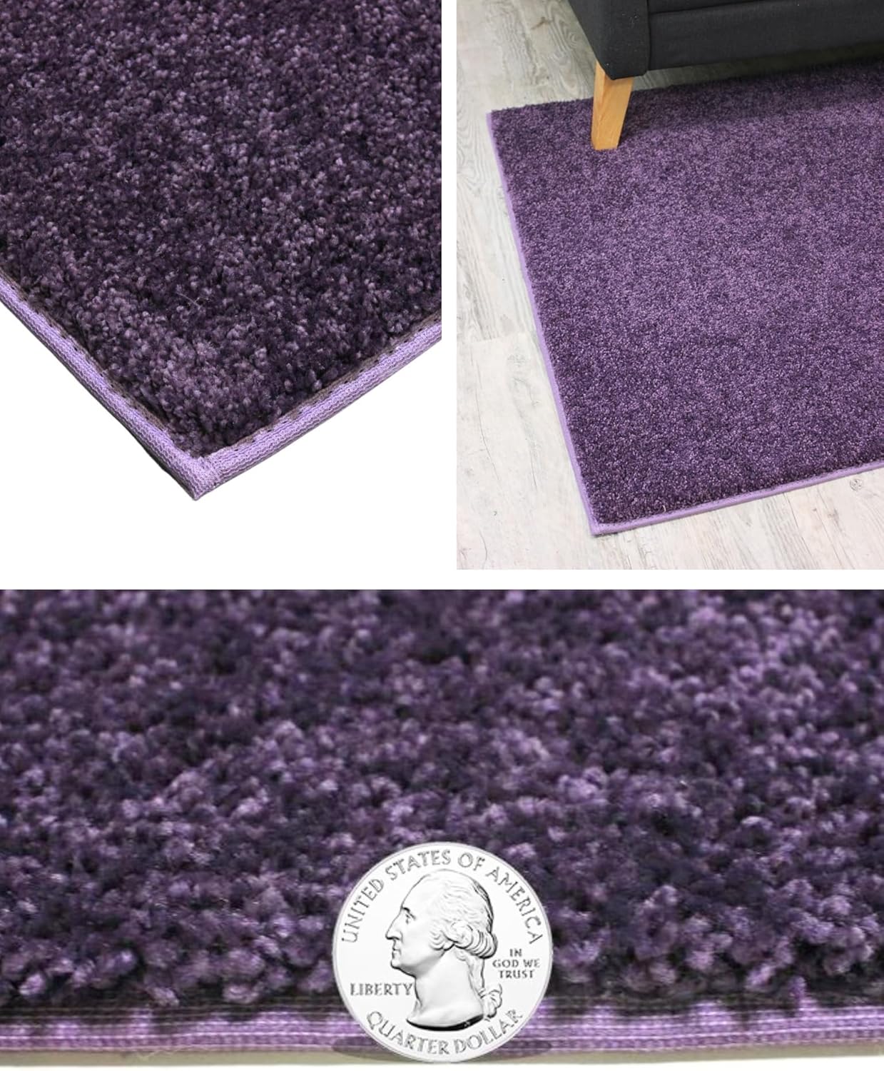 KOECKRITZ Soft and Colorful Kids Classroom Area Rugs (Passes Flammability Pill Test) Many Sizes and Bright Colors to Select from (8' Round, Eggplant)