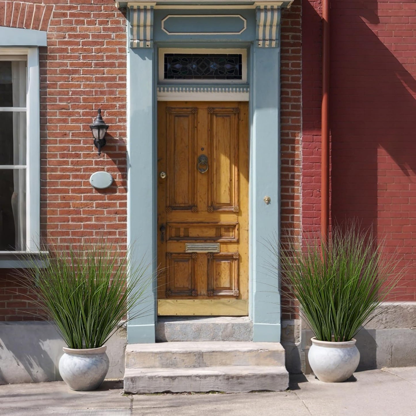 12PCS Fake Plants Artificial Wheat Grass Greenery Plastic Plants Fake Grass Artificial Plants for Outdoor Decor Artificial Grass Plant with Greenery Stems for Indoor Home Decoration 26.4"