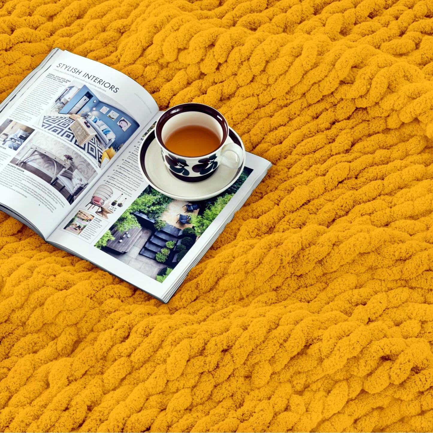 Ultra Soft Chunky Knit Blanket Throw -40x50 Hand Knitted Warm Chenille Throw Blanket, Home Decor Soft Thick Yarn Cable Knit Blanket Breathable Fleece Banket Christmas for Couch Bed Sofa Best GIF