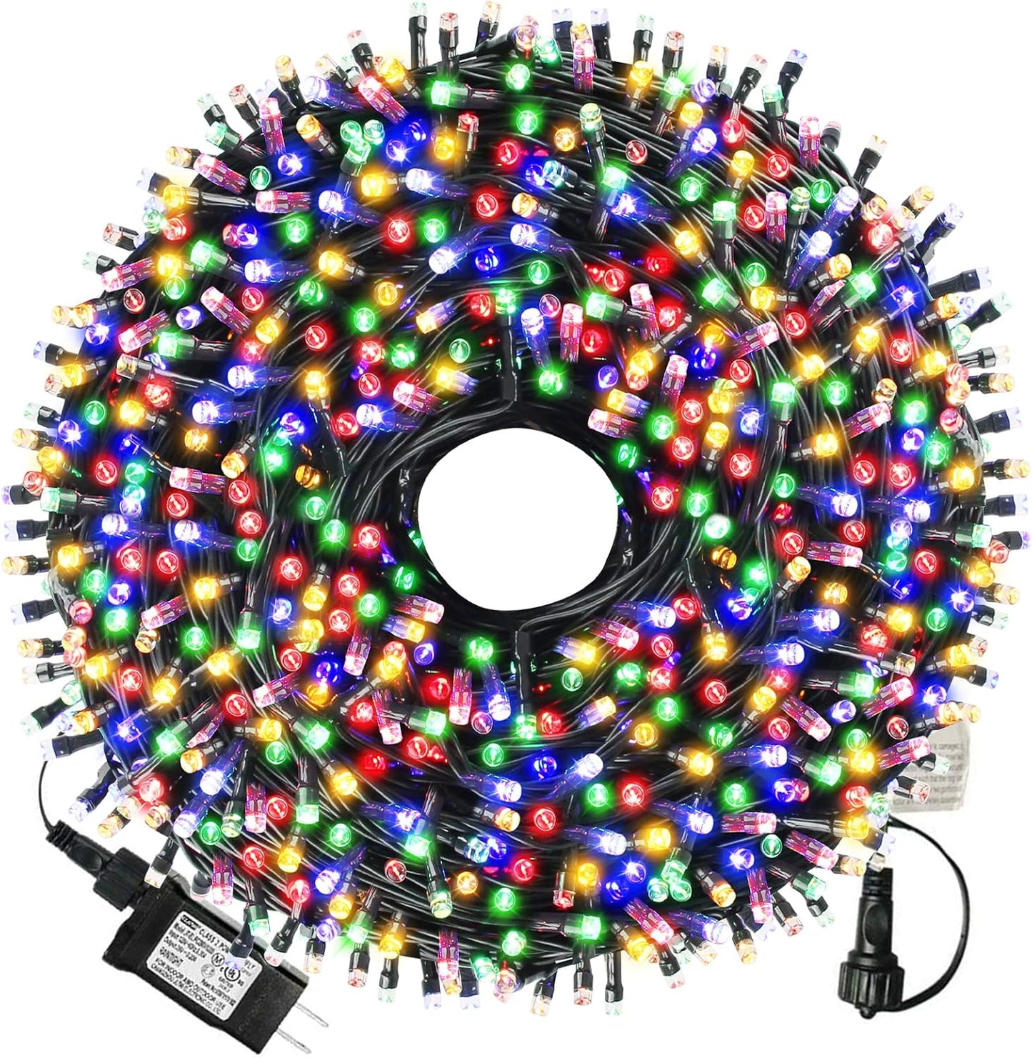 XTF2015 Christmas Outdoor Indoor Lights, 336FT 1000 LED 8 Modes Memory Function UL Certified Timer Christmas String Lights for Trees, Patio, Garden, Party, Wedding, Holiday (Multicolor)