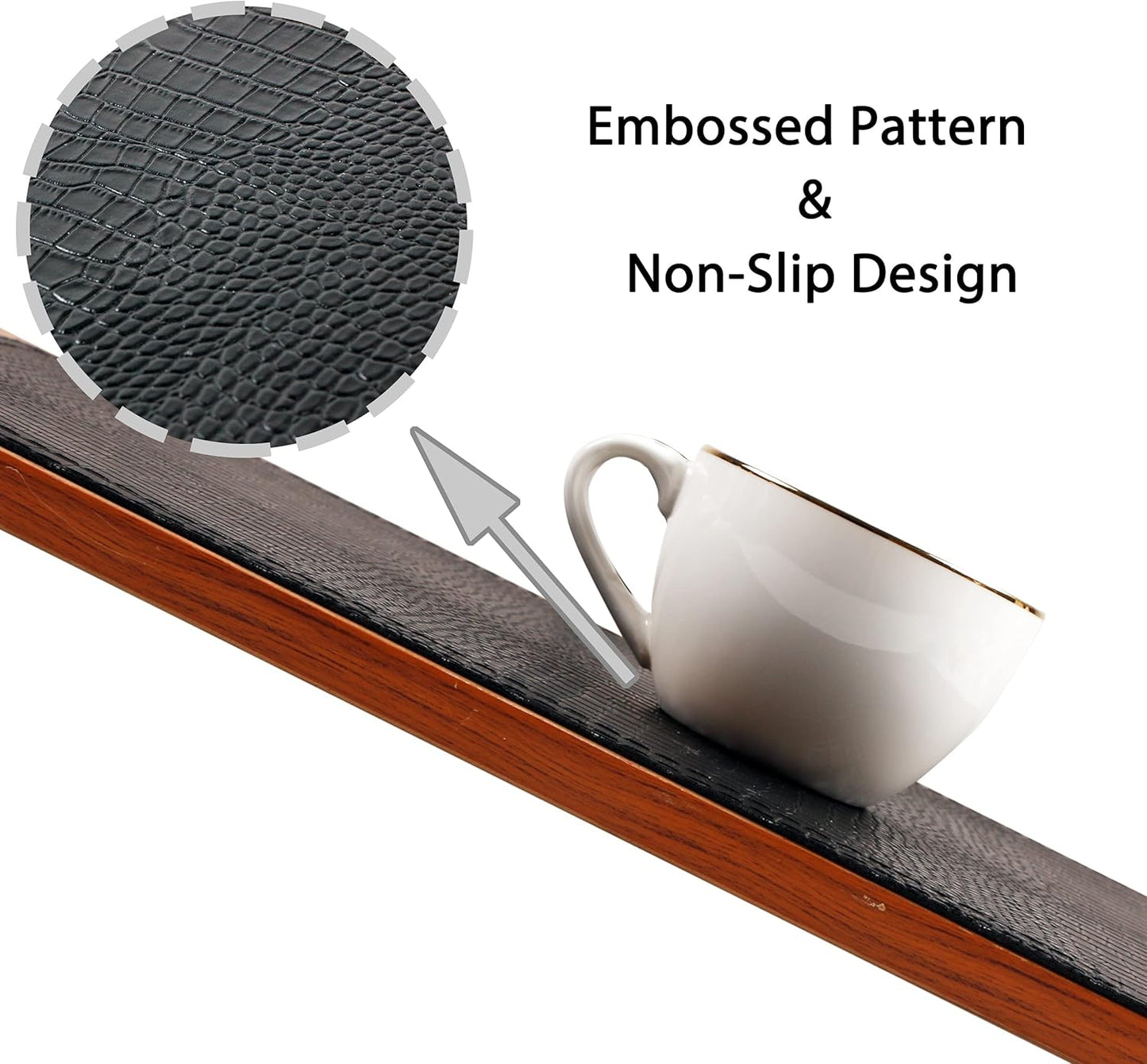 Faux Leather Hardboard Placemats, Set of 6 PU Table Mats, Easy to Clean, Heat & Stain Resistant for Office Conference Table,Dining Home Decor