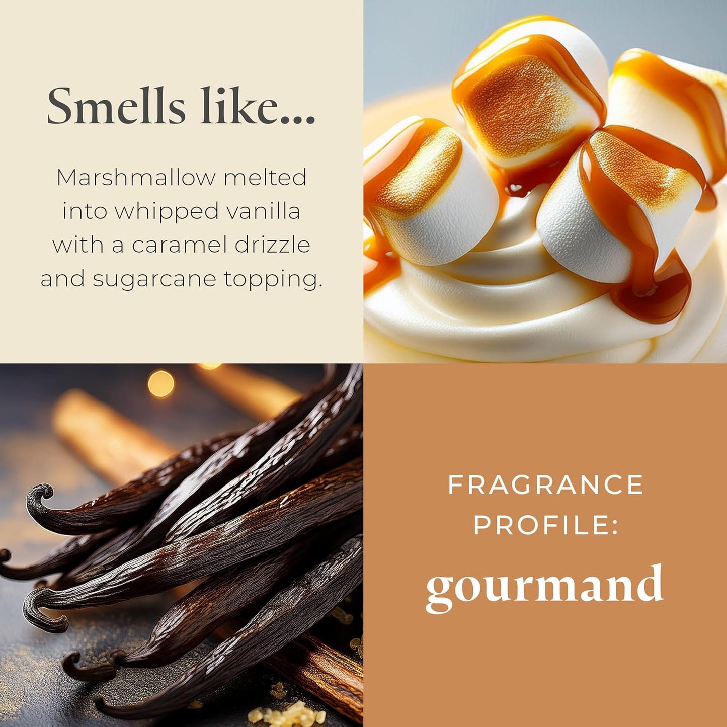 PartyLite Marshmallow Vanilla Scented with Caramel & Sugarcane Notes, 13.2oz 3-Wick Jar Candle, 45 Hour Burn Time, Luxurious Fragrance, Ideal for Gifting