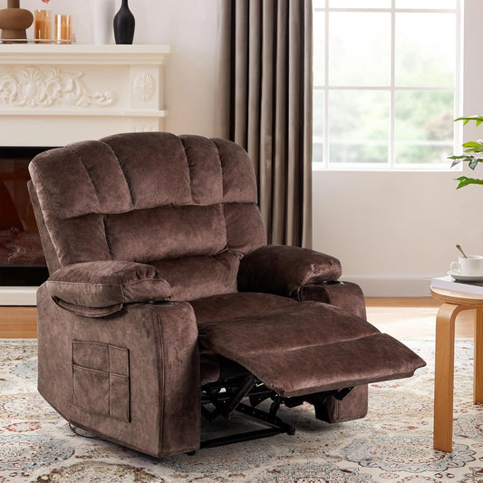Recliner Chair Manual Modern Ergonomic Lounge Single Sofa Seat Living Room Lounge Recliners on Clearance Foam Filling