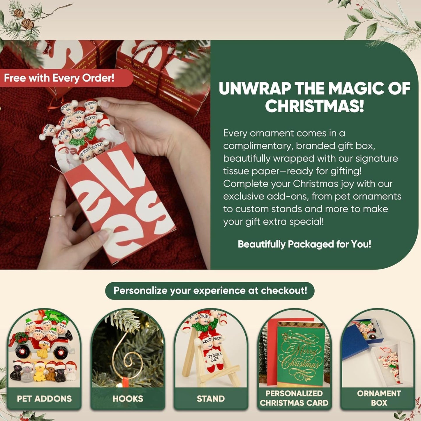 Personalized Sibling Christmas Ornaments 2024 - Sister Ornaments My First Christmas as a Big Sister Ornament New Big Sister Family Ornaments Children