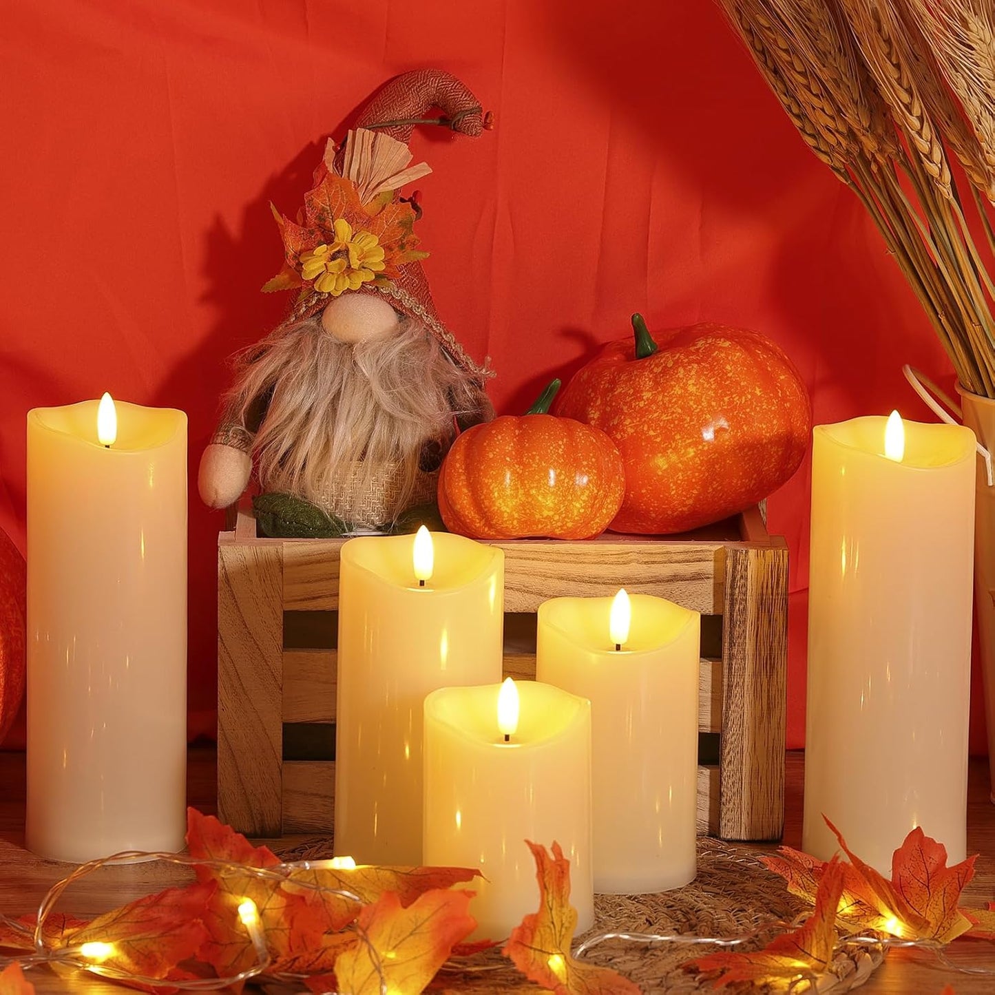 Outdoor Flameless Candles with Remote Timer - Waterproof Realistic Flickering LED Pillar Electric Battery Operated Fake Candle for Holiday Home Wedding Fireplace Decor - Ivory 3 Pack (D3”H4”6”8”)