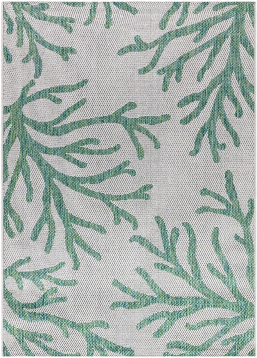 Keen Home Design Terrace Outdoor Area Rug - 5x8 Washable Indoor/Outdoor Rug for Patio, Kitchen, Balcony, Beach, Garden, Deck and Porch, Size: 5'3"x7'7"