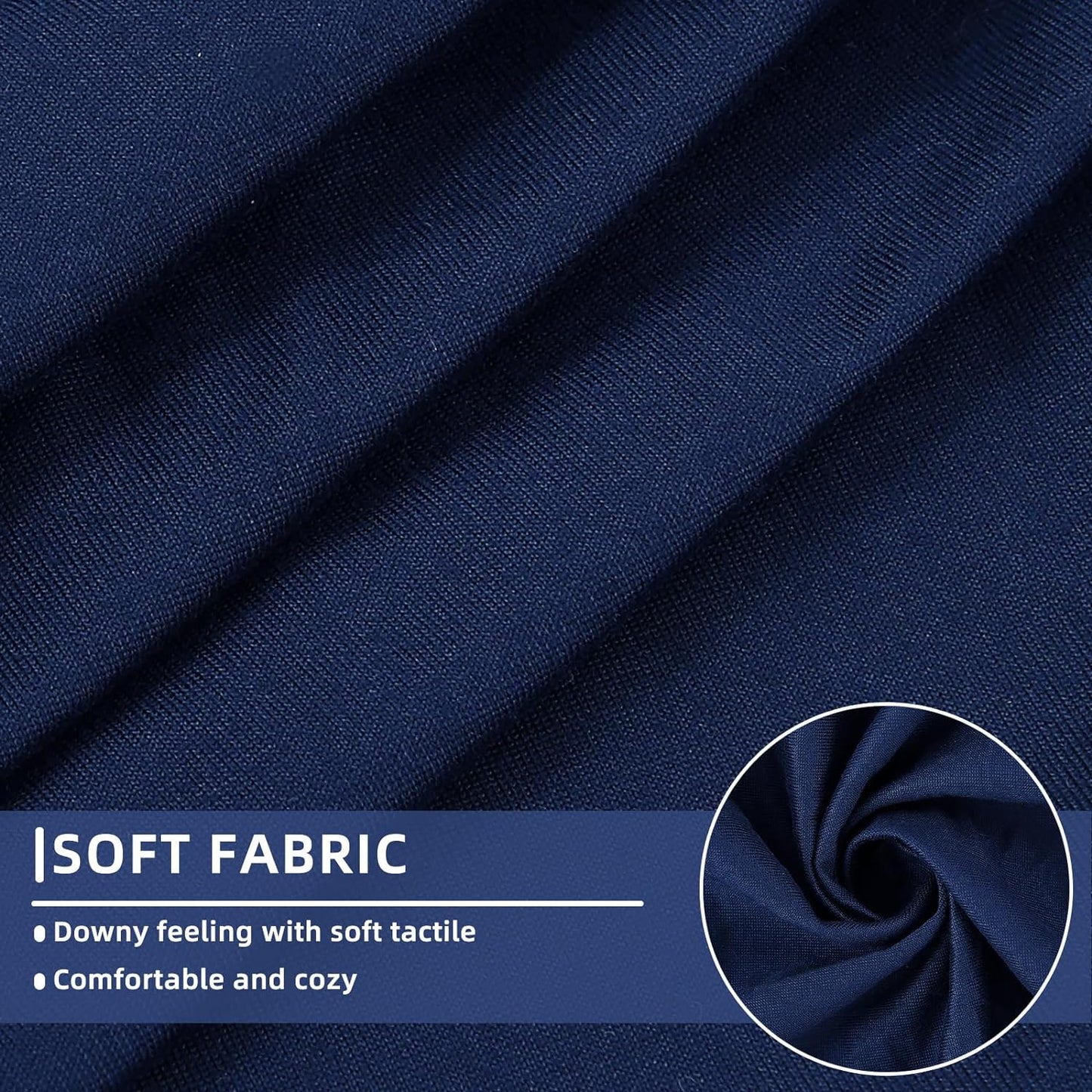 hyha Waterproof Couch Cushion Covers, Stretch Sofa Couch Seat Slipcover for Dog Washable, Non-Slip Waterproof Outdoor Cushion Covers for Patio Furniture Replacement (2 Pieces, Navy)