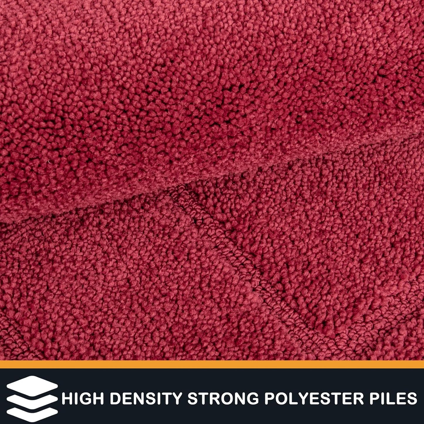 PURRUGS Dirt Trapping Door Mat 32" x 47", Non-Slip/Skid Machine Washable Entryway Rug, Dog Doormat, Super Absorbent Welcome Mat for Muddy Wet Shoes and Paws, Burgundy Red