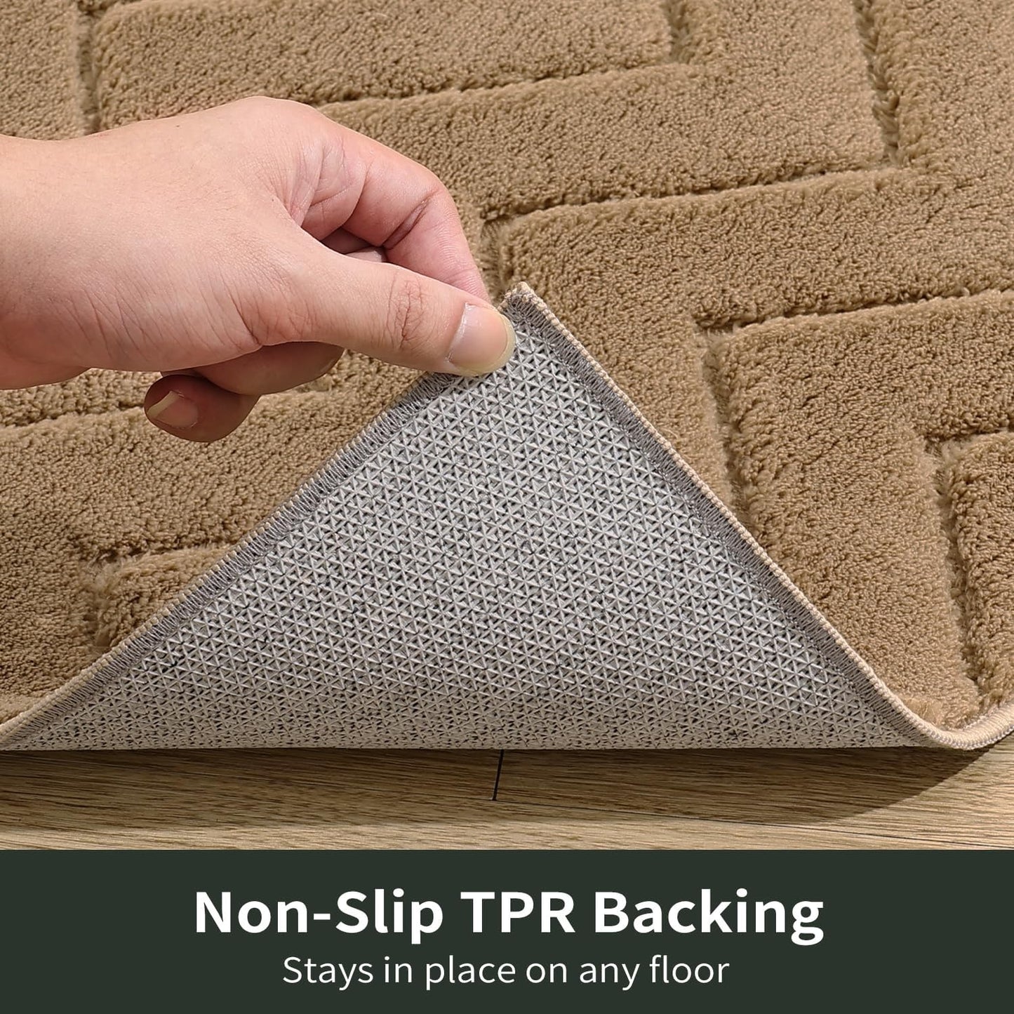 Stiio Dirt Trapper Door Mat 24x35.5 Inches, Front Doormat Indoor Outdoor Entrance Low Pile, All-Season, All-Weather Absorbent Entry Rug, Washable Non Slip Rug for Entryway, Brown