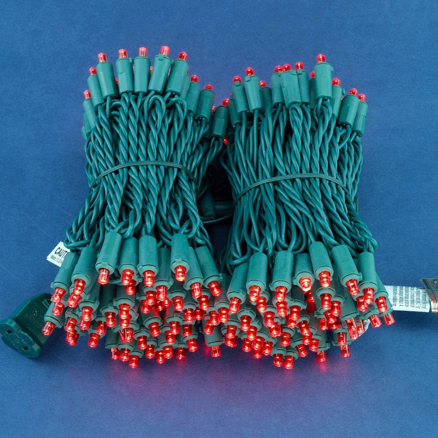 200 Count Red Wide Angle LED Christmas Lights, 66 ft Green Wire UL Certified Commercial Grade 5mm Holiday String Light Set (Red)