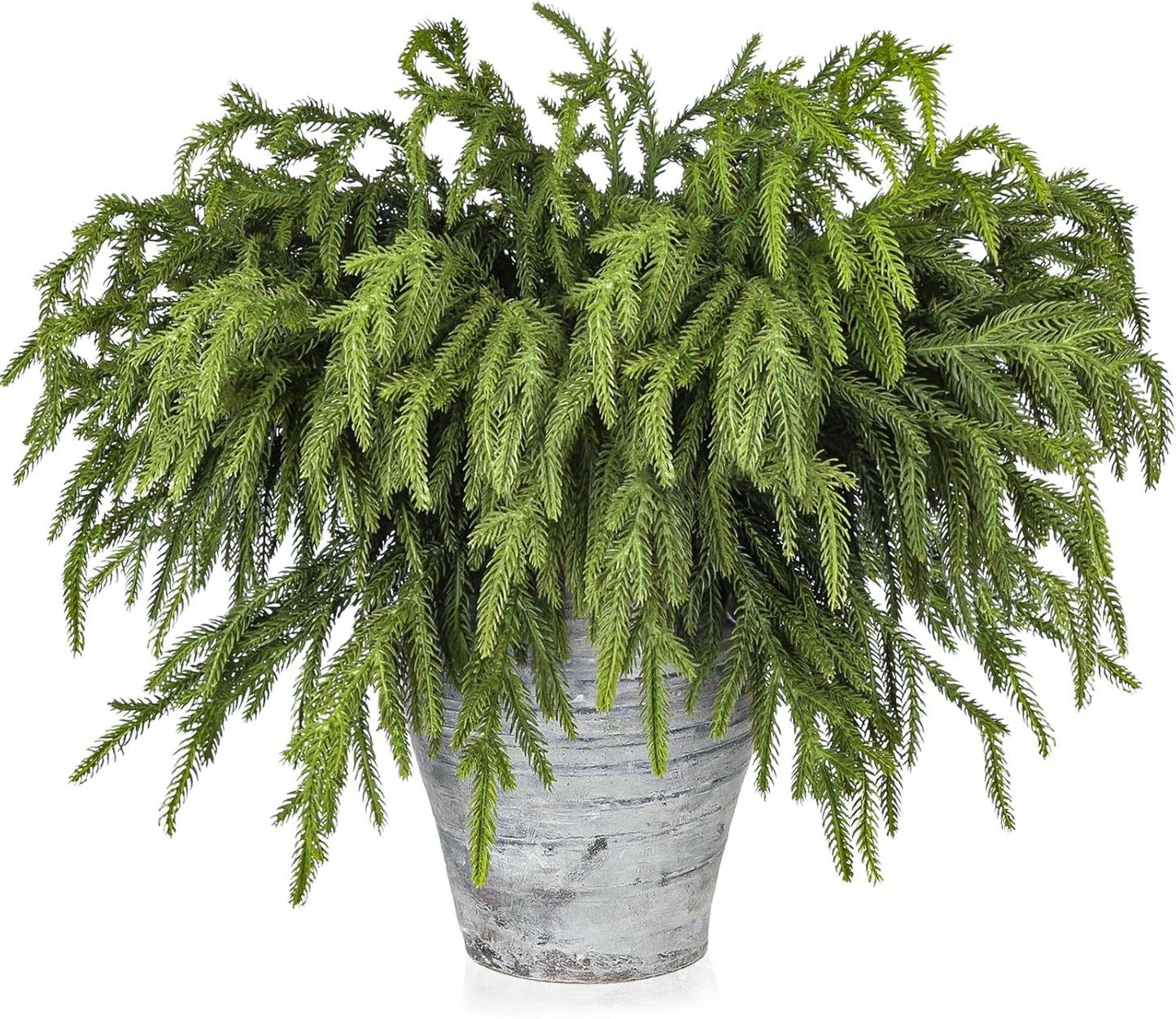 Artgar 50 Pcs Pine Branches - 18 Inch Artificial Green Pine Stem - Real Touch Pines Branches - Christmas Greenery Pines Branches for DIY Flower Arrangement Home Indoor Christmas Decor