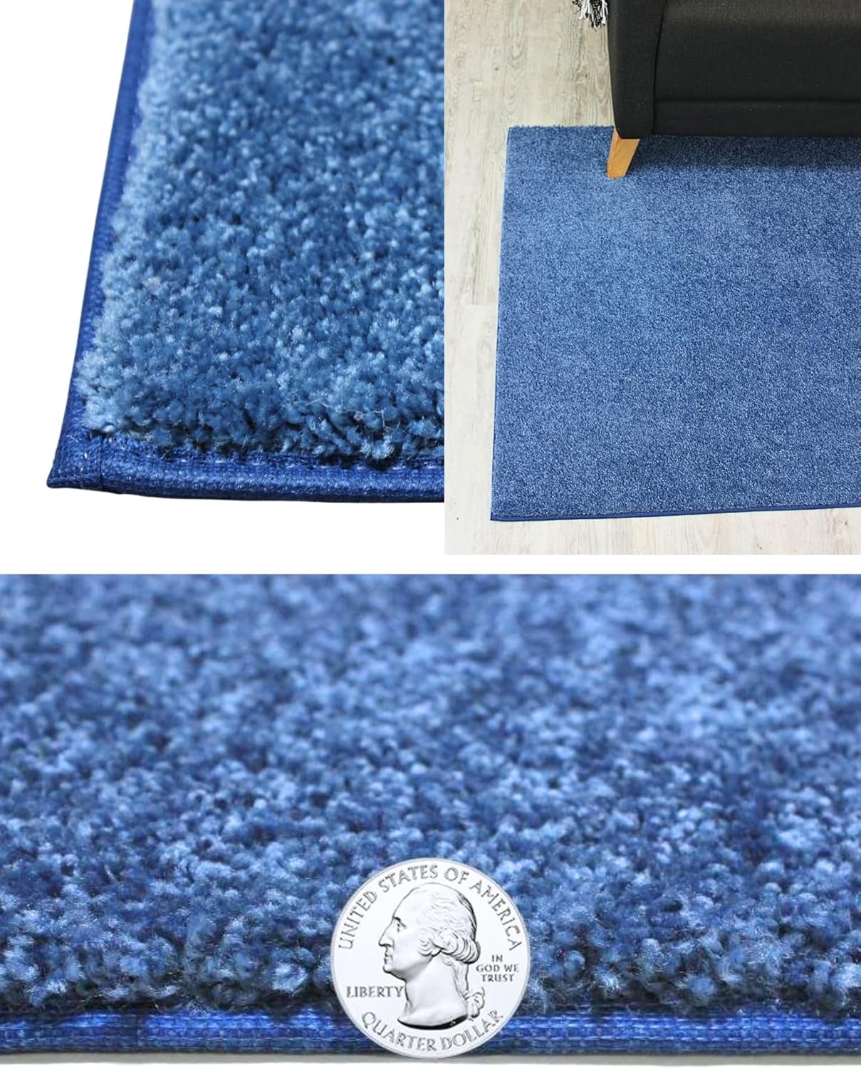 KOECKRITZ Soft and Colorful Kids Classroom Area Rugs (Passes Flammability Pill Test) Many Sizes and Bright Colors to Select from (12' Round, Royal)