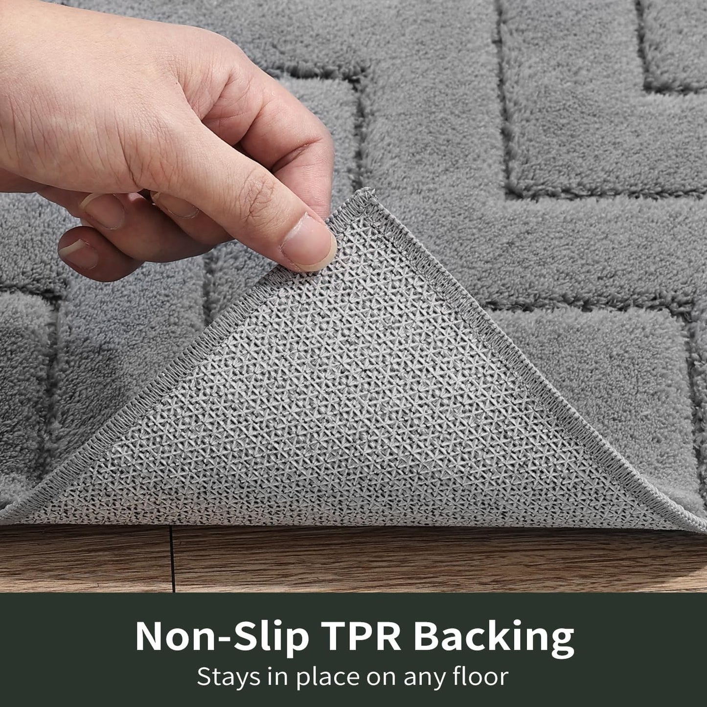 Stiio Dirt Trapper Door Mat 32x47 Inches, Front Doormat Indoor Outdoor Entrance Low Pile, All-Season, All-Weather Absorbent Entry Rug, Washable Non Slip Rug for Entryway, Grey