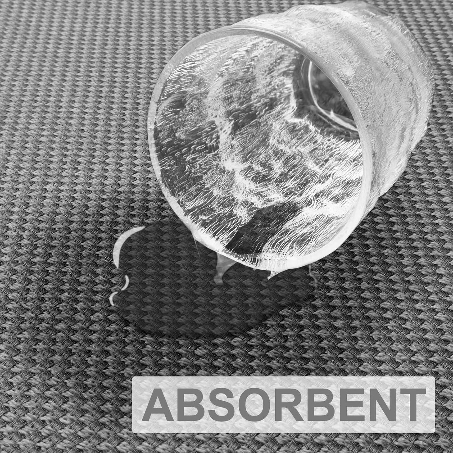 LEKEEPGO Door Mat 24"x47", Non Slip Door Mat Indoor Entrance, Rubber Backing Front Indoor Door mat Washable Absorbent Low-Profile Entryway Entry Resist Dirt Inside Door Mats, Light Grey