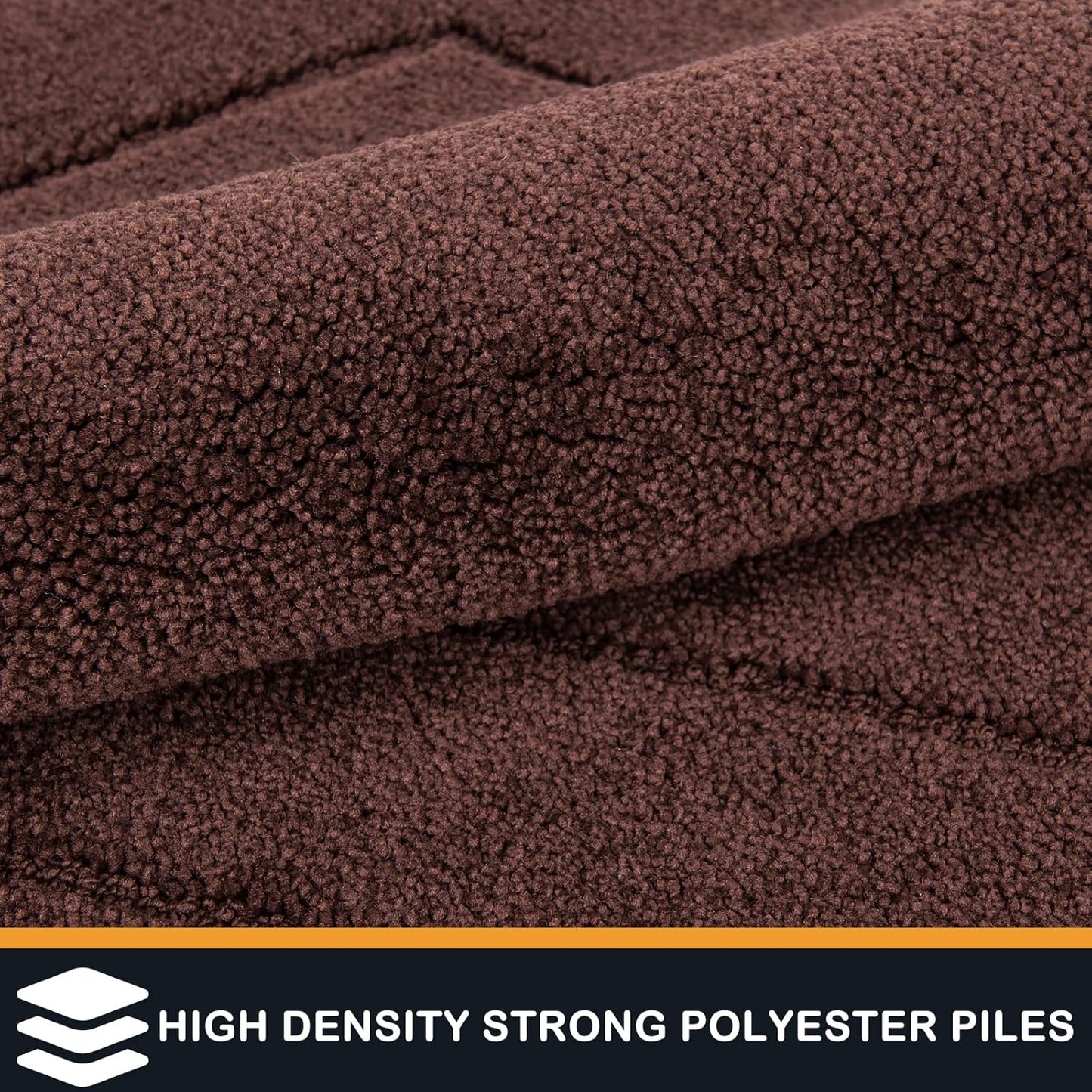 PURRUGS Dirt Trapping Door Mat 32" x 47", Non-Slip/Skid Machine Washable Entryway Rug, Dog Doormat, Super Absorbent Welcome Mat for Muddy Wet Shoes and Paws, Brown