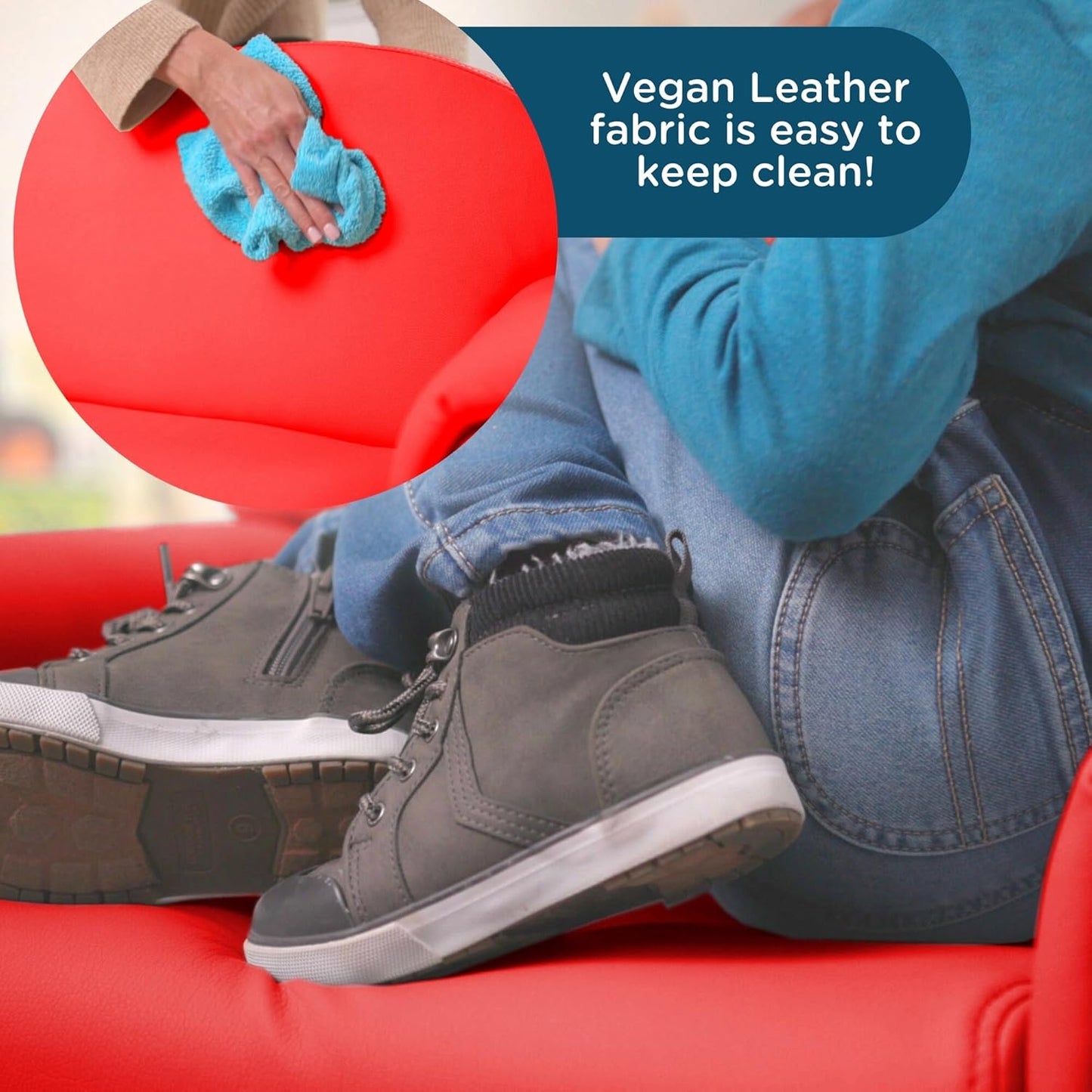 Children's Factory As We Grow Toddler Sofa, Flexible Seating for Daycare or Preschool, Kids Reading Couch, Playroom Furniture, Red