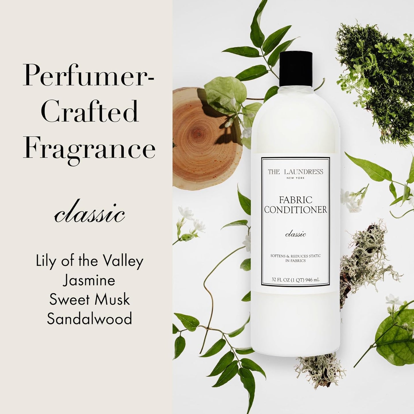 The Laundress Signature Fabric Conditioner Classic, Concentrated Fabric Softener Liquid, Soften Fabrics, Reduces Static,128 Fl Oz