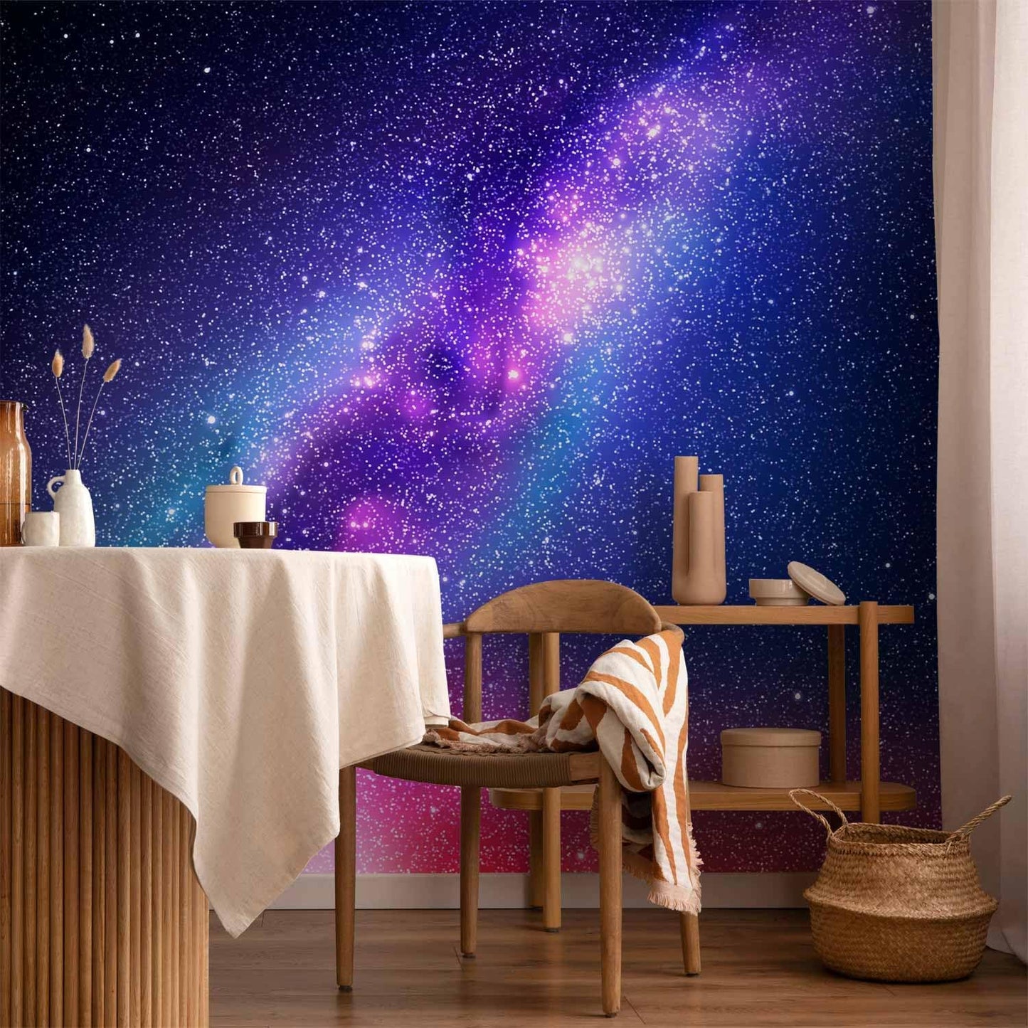 artgeist Premium Wall Mural Galaxy 157x110 in - XXL Non-Woven Wallpaper Fleece Wall Decor Photo Print Picture Image Abstract Space Sky Star Cloud Violet f-C-0487-a-a