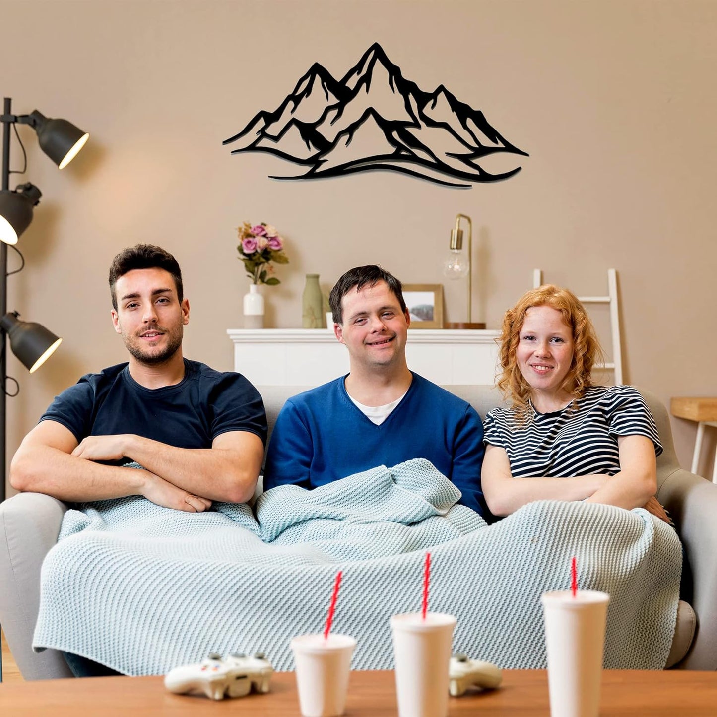 METALPLEX Mountain Range Metal Wall Art - Fade-Resistant and Rust-Free Indoor & Outdoor Aluminum Composite Wall Decor - Home Decor Wall Art For Living Room and Bedroom Decorations - Black (20" x 10")