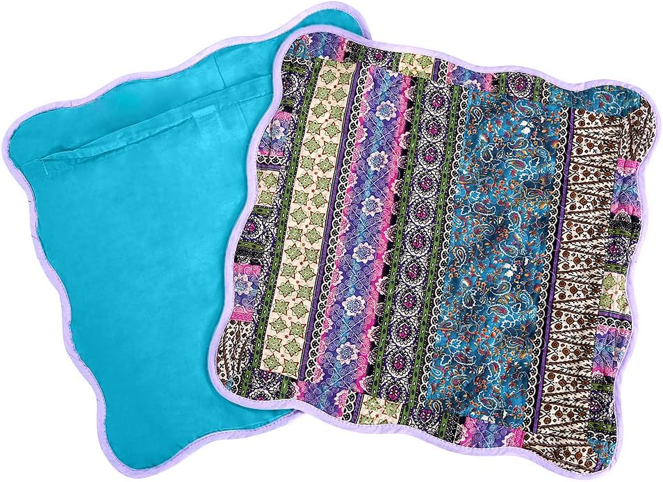 NEWLAKE Striped Jacquard Style Cotton Throw Pillow Covers (2 Pieces, 18X18 Inch)