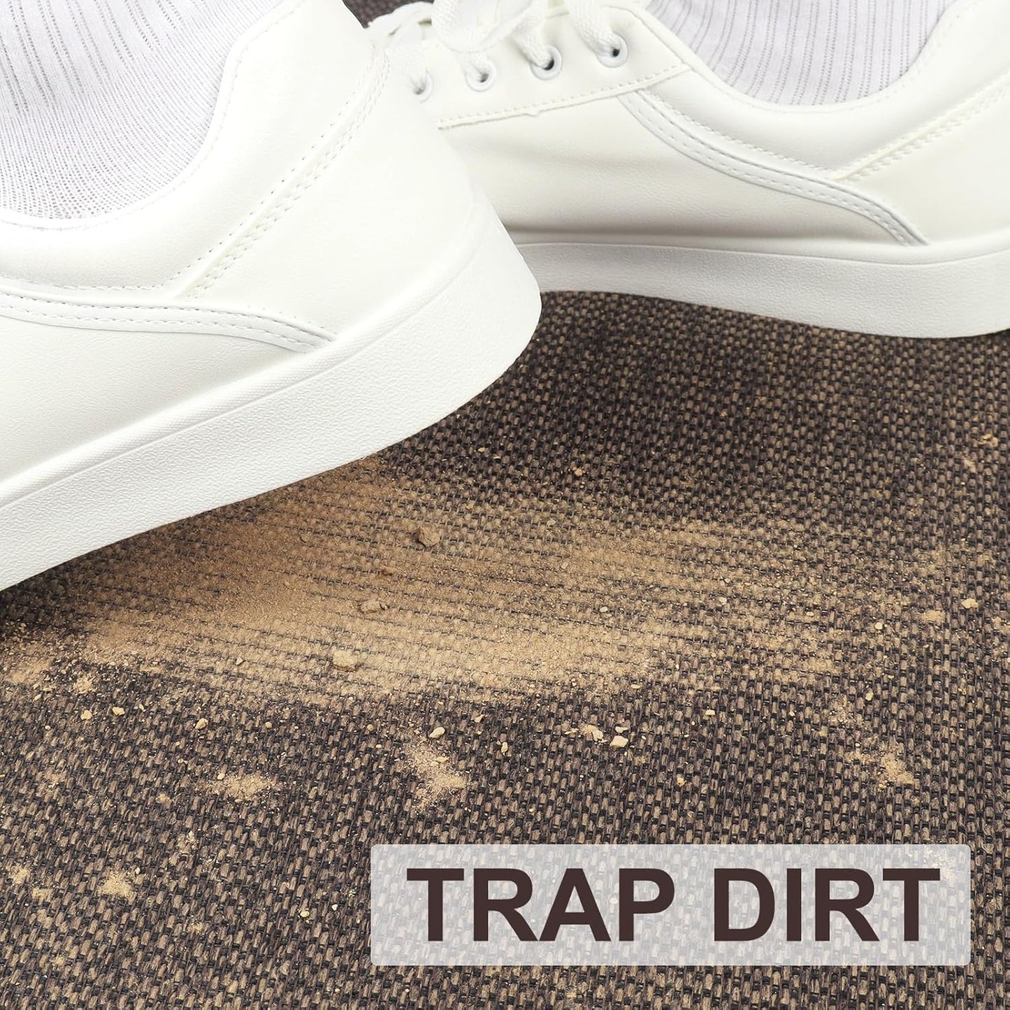 LEKEEPGO Door Mat 36"x59", Non Slip Door Mat Indoor Entrance, Rubber Backing Front Indoor Door Mats Washable Absorbent Low-Profile Doormat Entryway Entry Resist Dirt Inside Door Mats, Brown